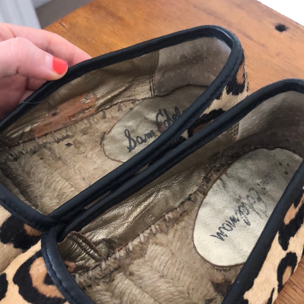 sam edelman leopard espadrilles size 7 - Picture 2 of 6